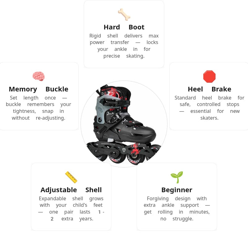 Flying Eagle L6 Lumos Black Kids Skates