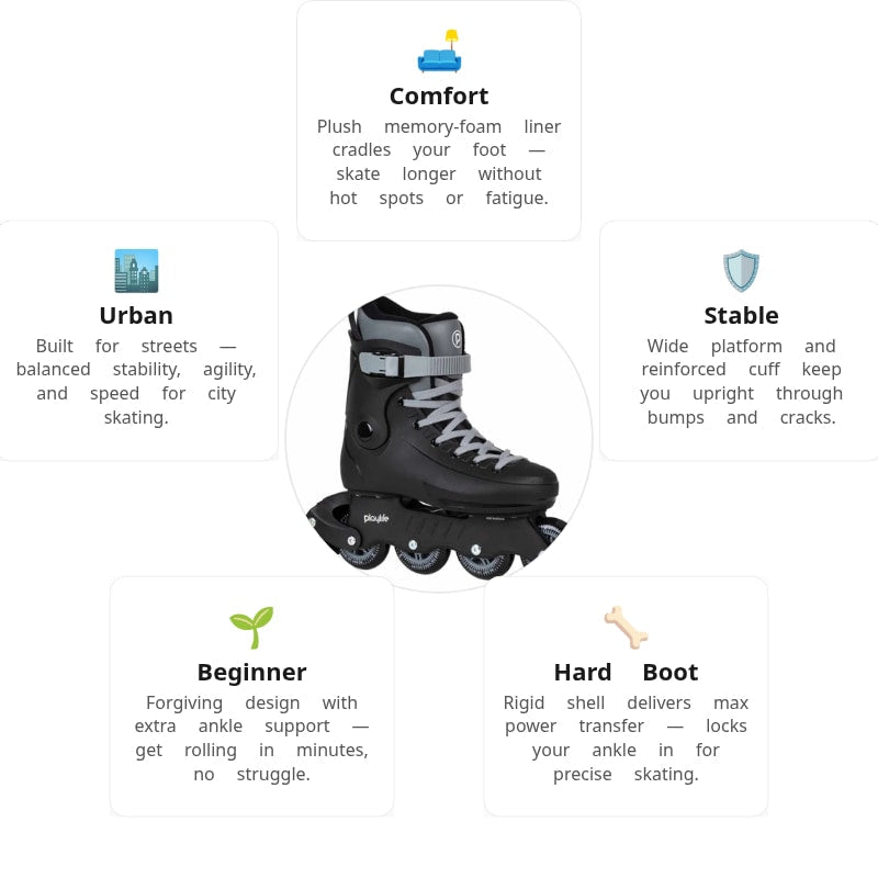 Playlife Rave Black 80 Skates