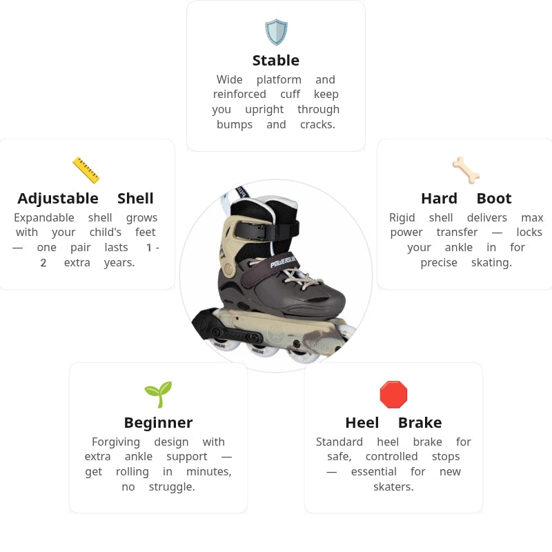 Powerslide Jet Brown adj. Kids Skates