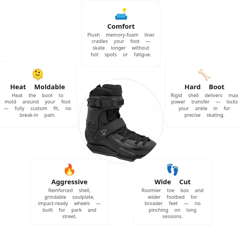 FR UFR Street Pottier Intuition Black Boot Only