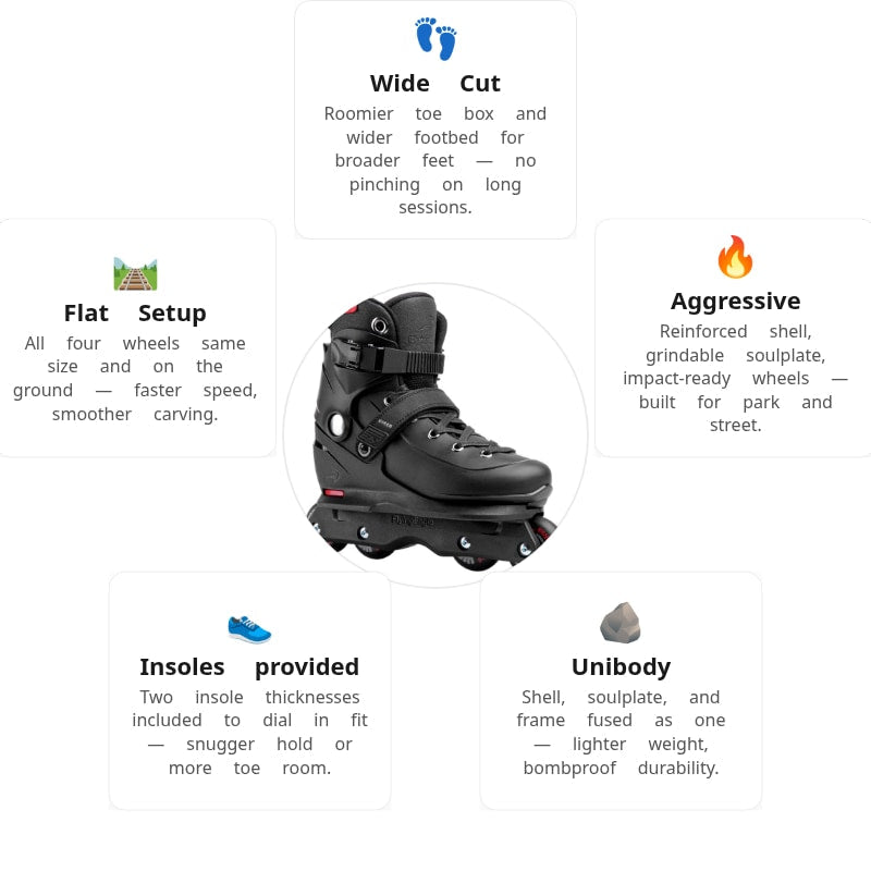 Flying Eagle Vireo Black Kids Aggressive Skates