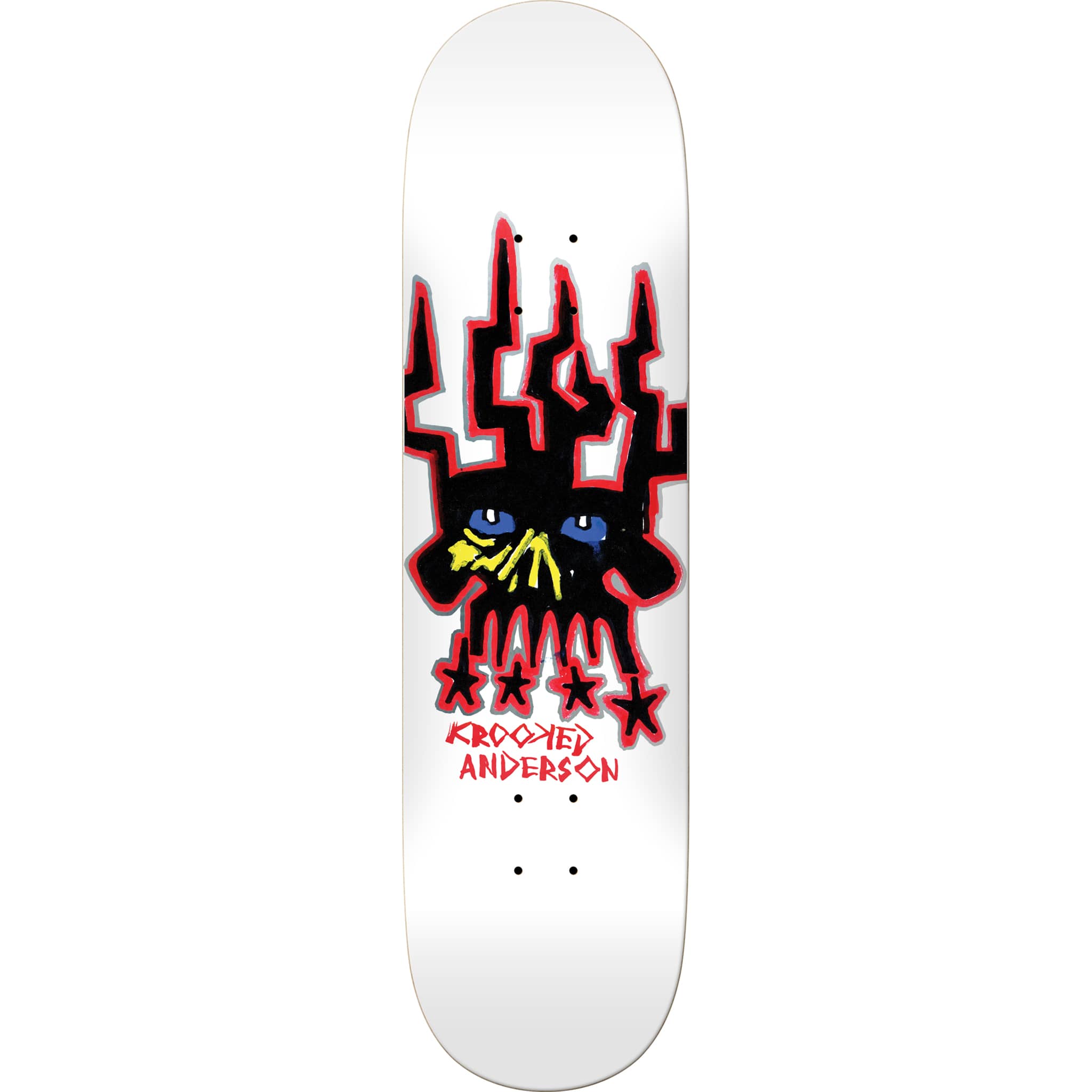Krooked Manderson Skull King Skateboard Deck 8.38"