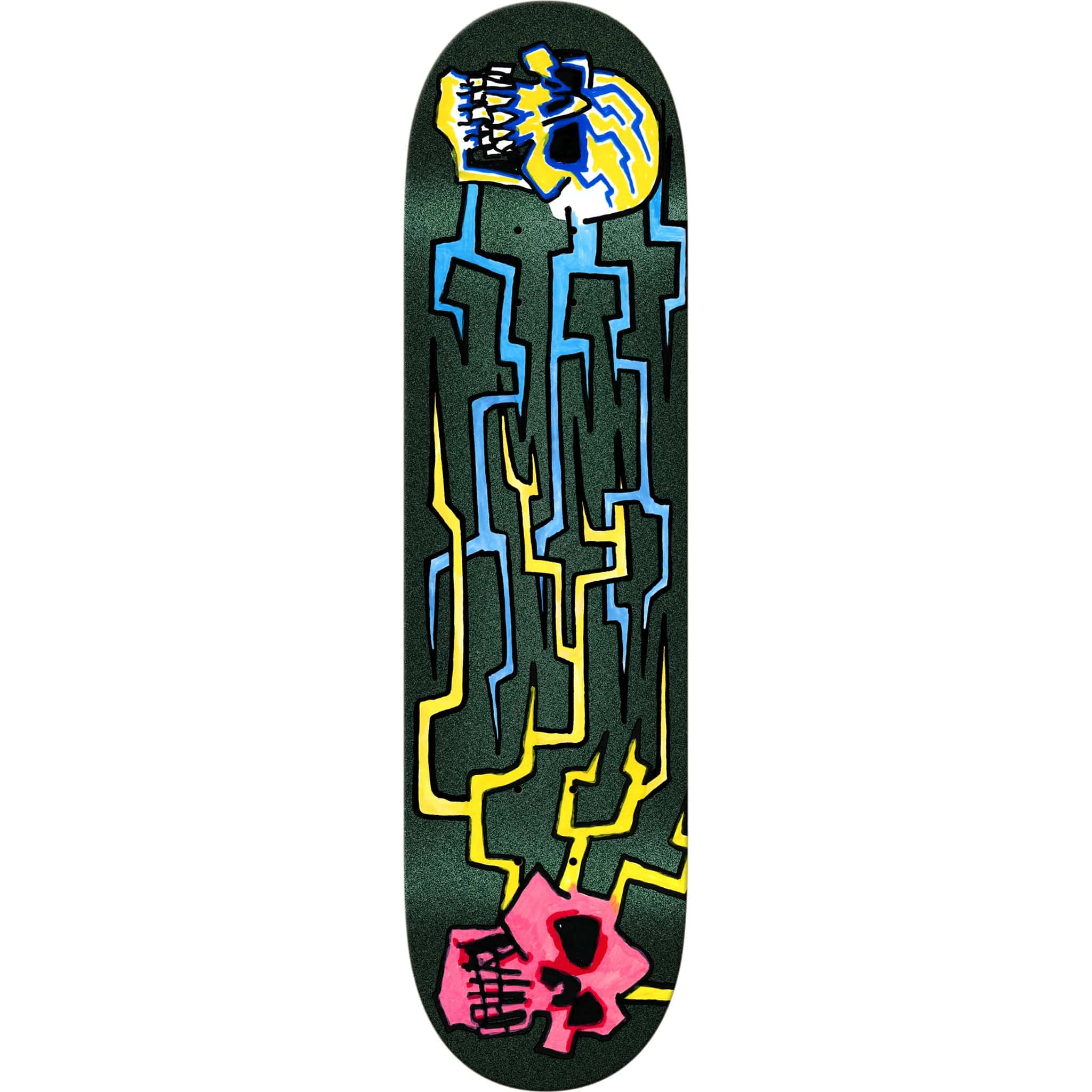 Krooked Skulls And Bolts Twin Tail Skateboard Deck 8.3"