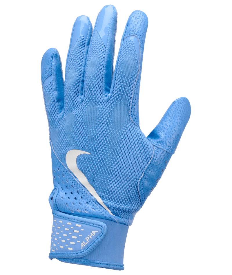 Nike Alpha Youth Batting Gloves – Black & Silver Baseball & Softball Gloves