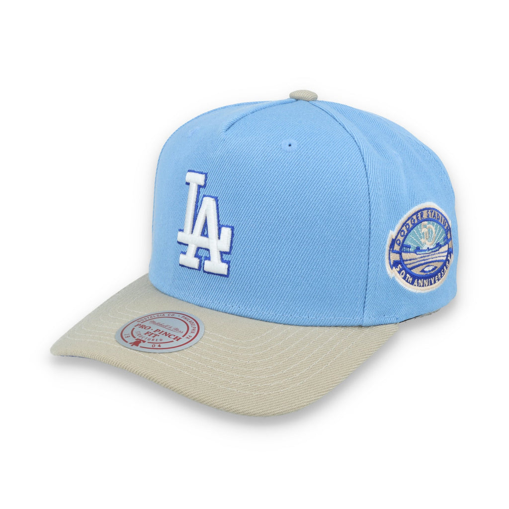 Mitchell & Ness Houston Astros 2005 World Series Side Patch Pro Pitch Snapback Hat-Light Blue/Beige