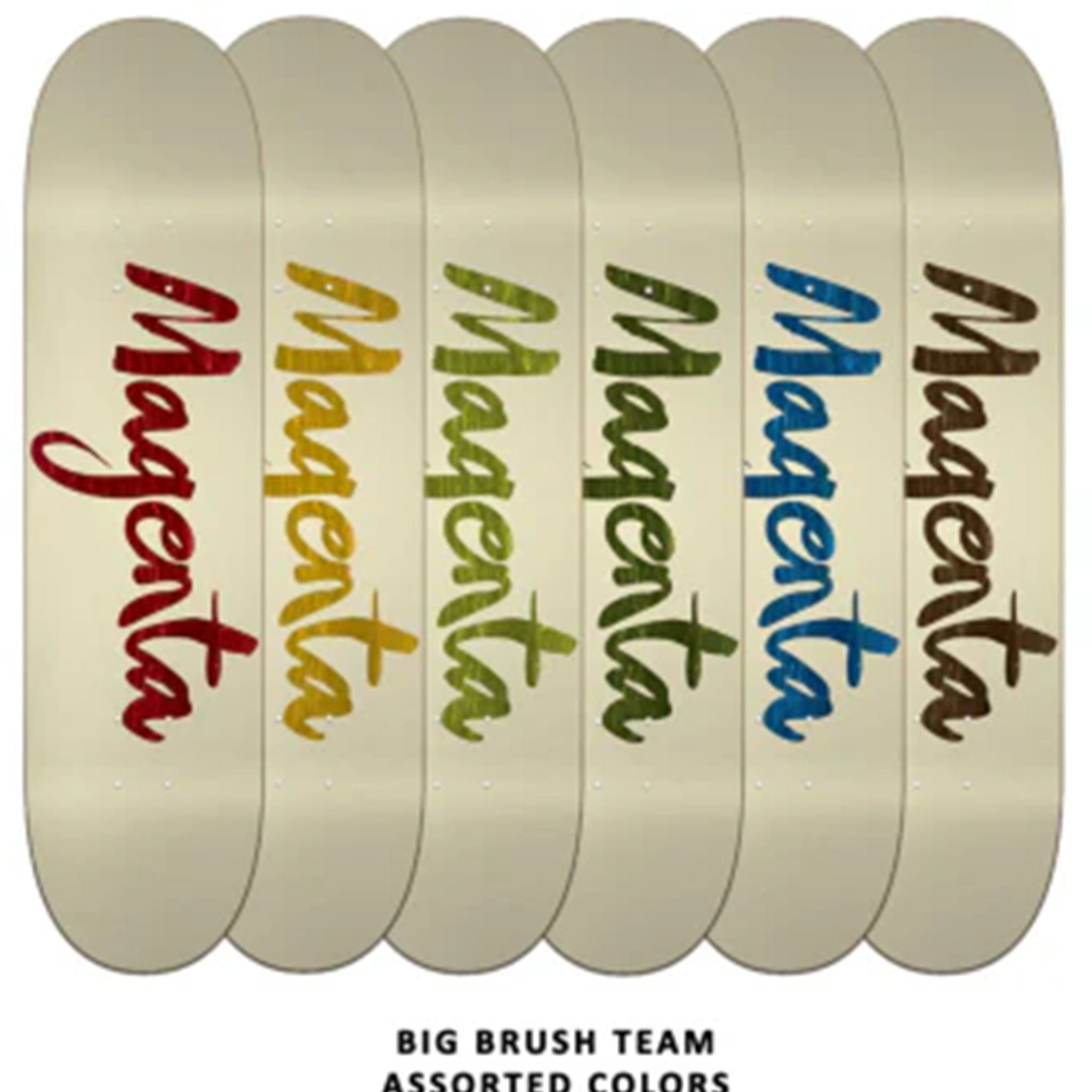 Magenta Brush Team Skateboard Deck 8.5"
