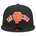 New Era San Francisco Giants Overlap 59FIFTY Fitted Hat-Black