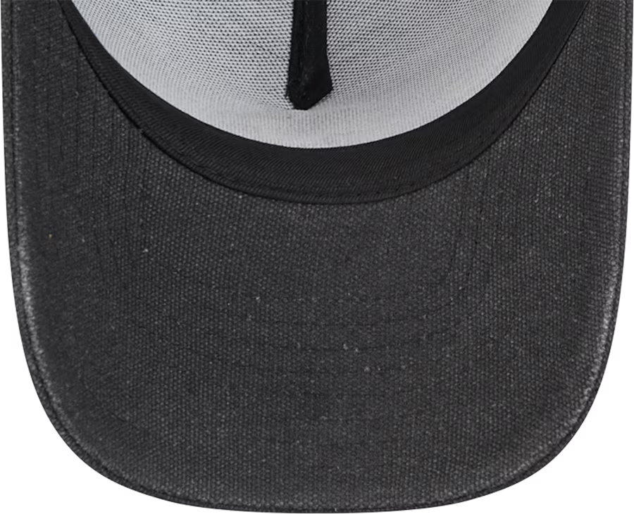 New Era Las Vegas Raiders Logo Essentials A Frame 9FORTY Adjustable Hat-Charcoal Black
