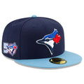 Toronto Blue Jays MLB New Era Men's Navy/Light Blue 59Fifty 50th Anniversary Authentic Collection Fitted Hat