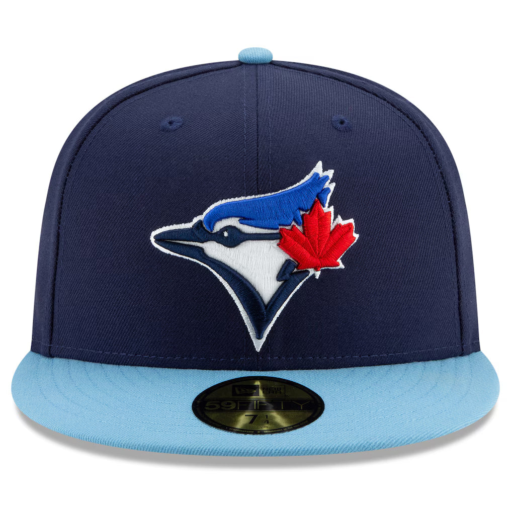 Toronto Blue Jays MLB New Era Men's Navy/Light Blue 59Fifty 50th Anniversary Authentic Collection Fitted Hat