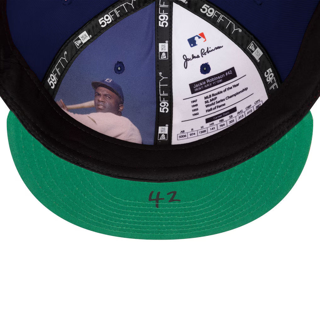 Brooklyn Dodgers MLB New Era Men's Navy 59Fifty Jackie Robinson Day 2026 Side Patch Fitted Hat