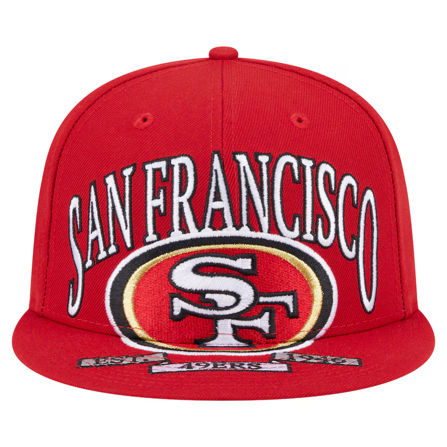 New Era San Francisco 49ers Oversized 59FIFTY Fitted Hat-Scarlet