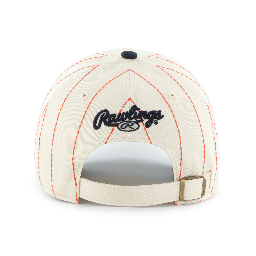 Detroit Tigers MLB 47 Brand Men's Beige Rawlings Pinstripe Clean Up Adjustable Hat