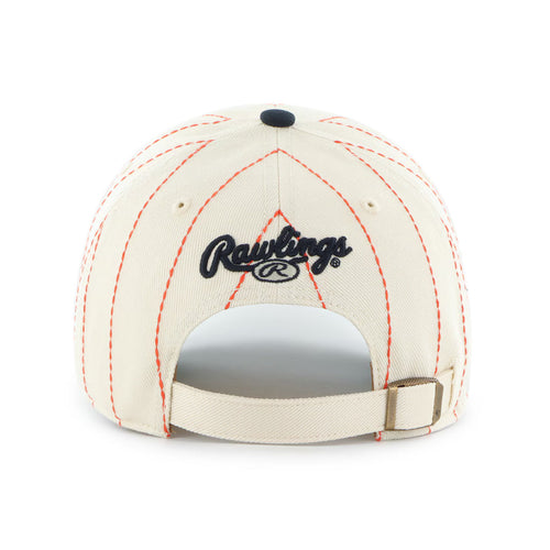 Detroit Tigers MLB 47 Brand Men's Beige Rawlings Pinstripe Clean Up Adjustable Hat