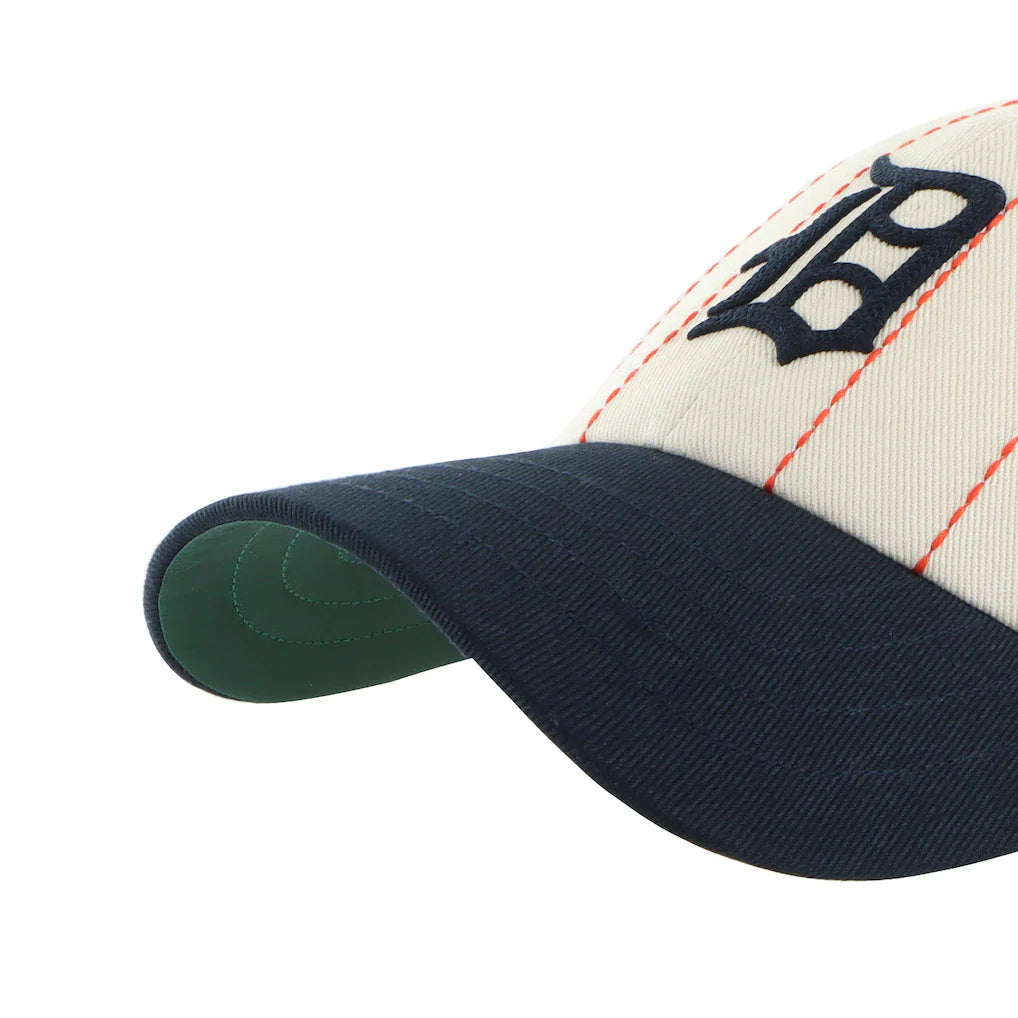 Detroit Tigers MLB 47 Brand Men's Beige Rawlings Pinstripe Clean Up Adjustable Hat