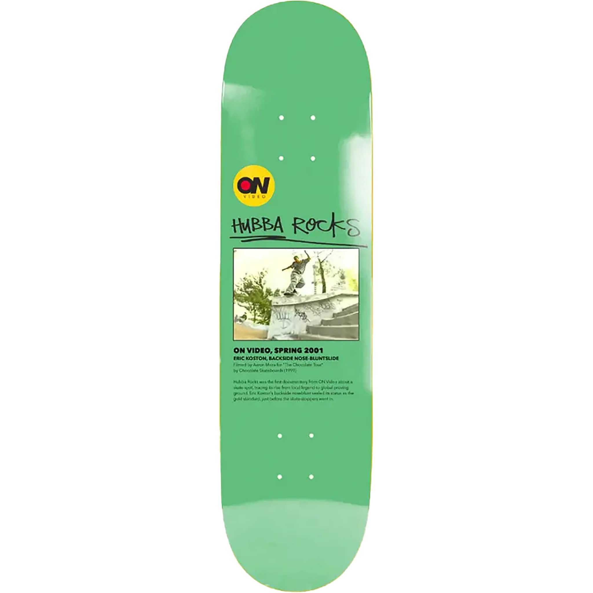 On Video Hubba Rocks EX7 Skateboard Deck 8.375"