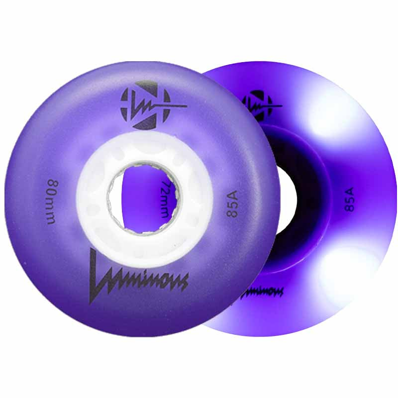 Luminous LED 80mm/85A Wheels (Pack of 4)