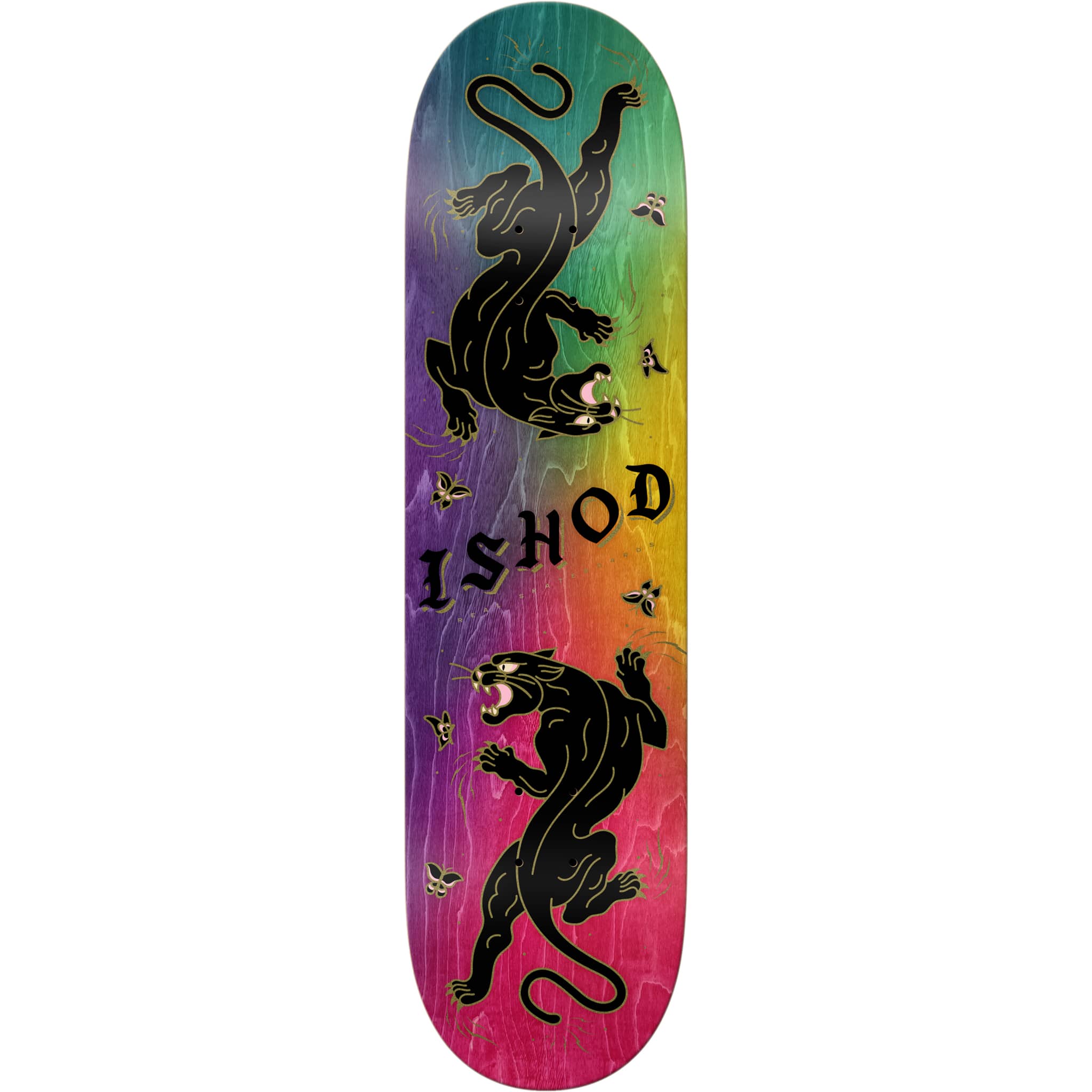 Real Ishod Cat Scratch DBX Slick Twin Tail Skateboard Deck 8.25"