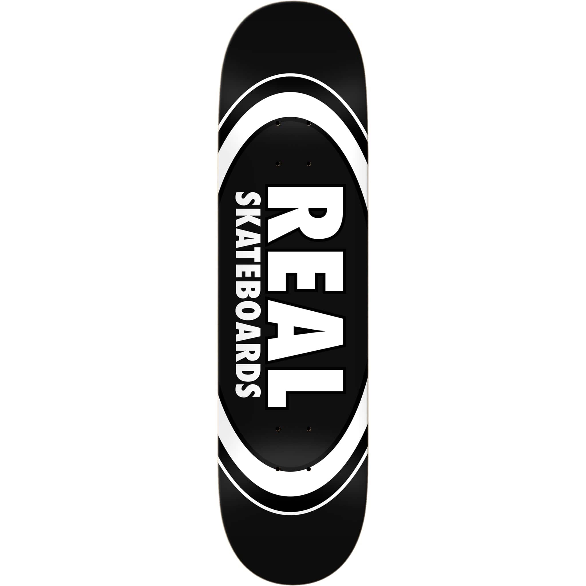 Real Team Classic Oval Black Skateboard Deck 8.25"