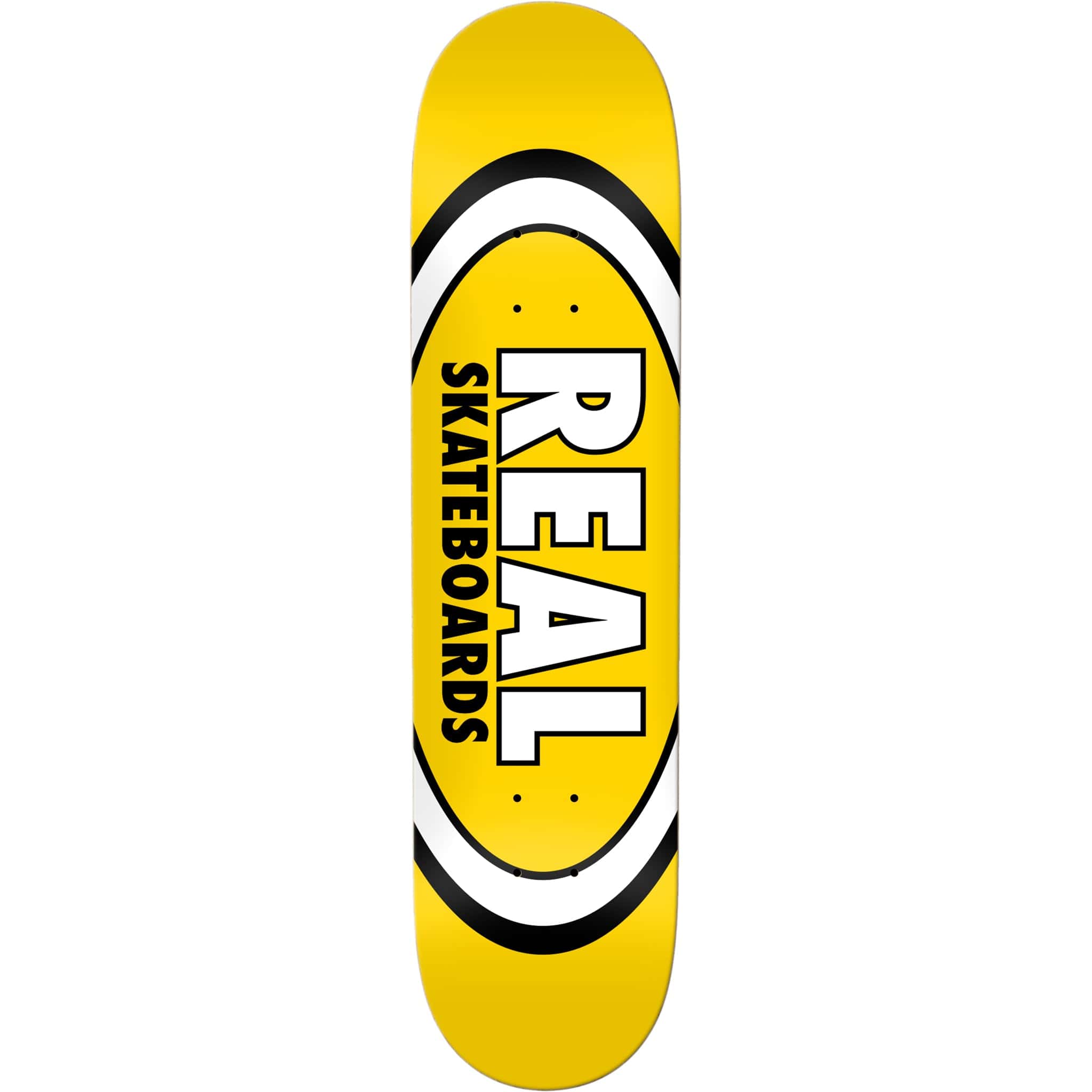 Real Team Classic Oval Yellow Skateboard Deck 8.06"