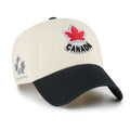 Hockey Canada IIHF 47 Brand Men's Beige/Black 2002 Logo Sure Shot Clean Up Adjustable Hat