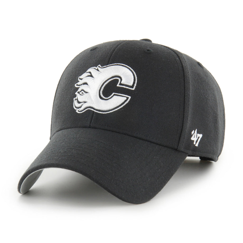 Calgary Flames NHL 47 Brand Men's Black/White MVP Adjustable Hat