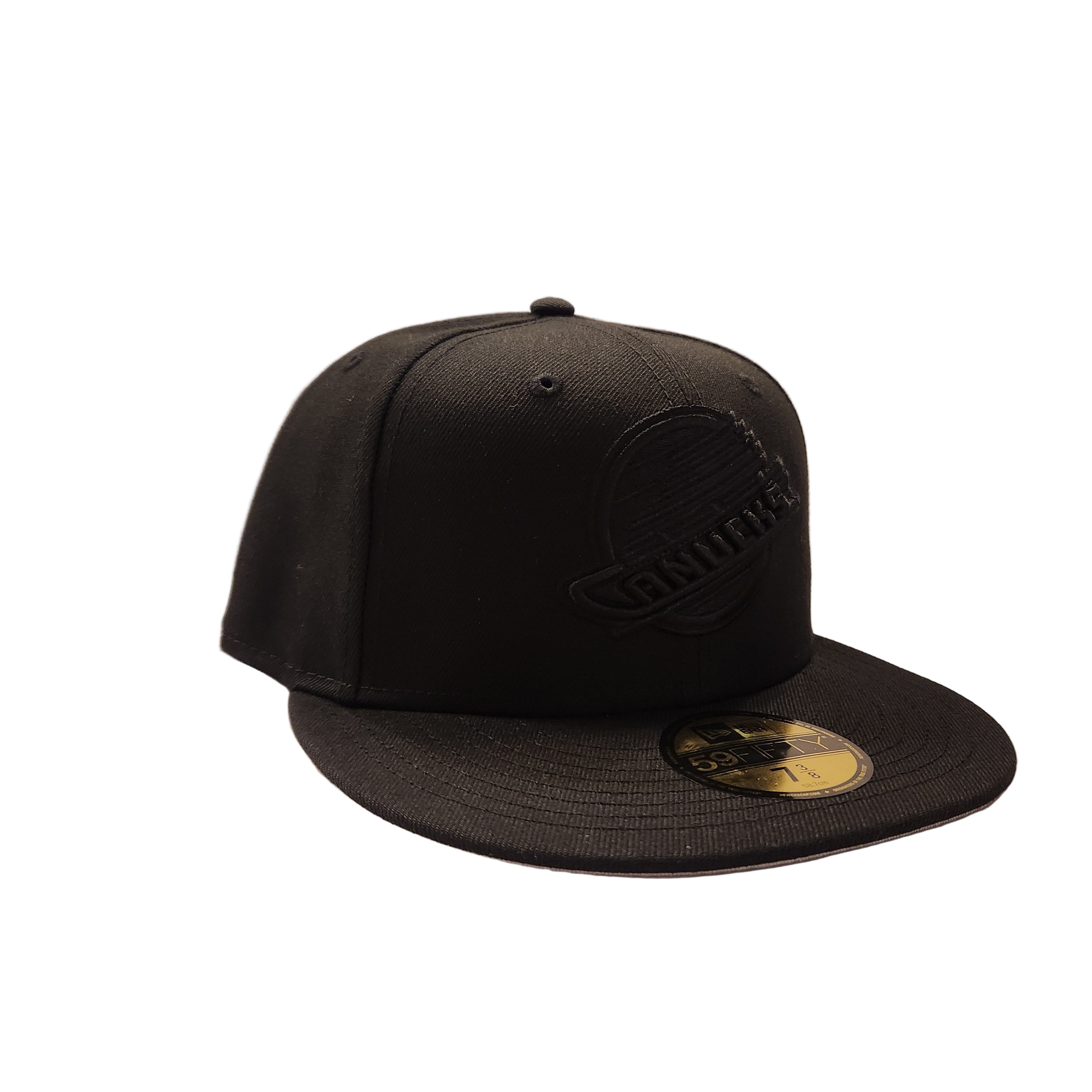 Vancouver Canucks NHL New Era Men's Black on Black 59Fifty Fitted Hat