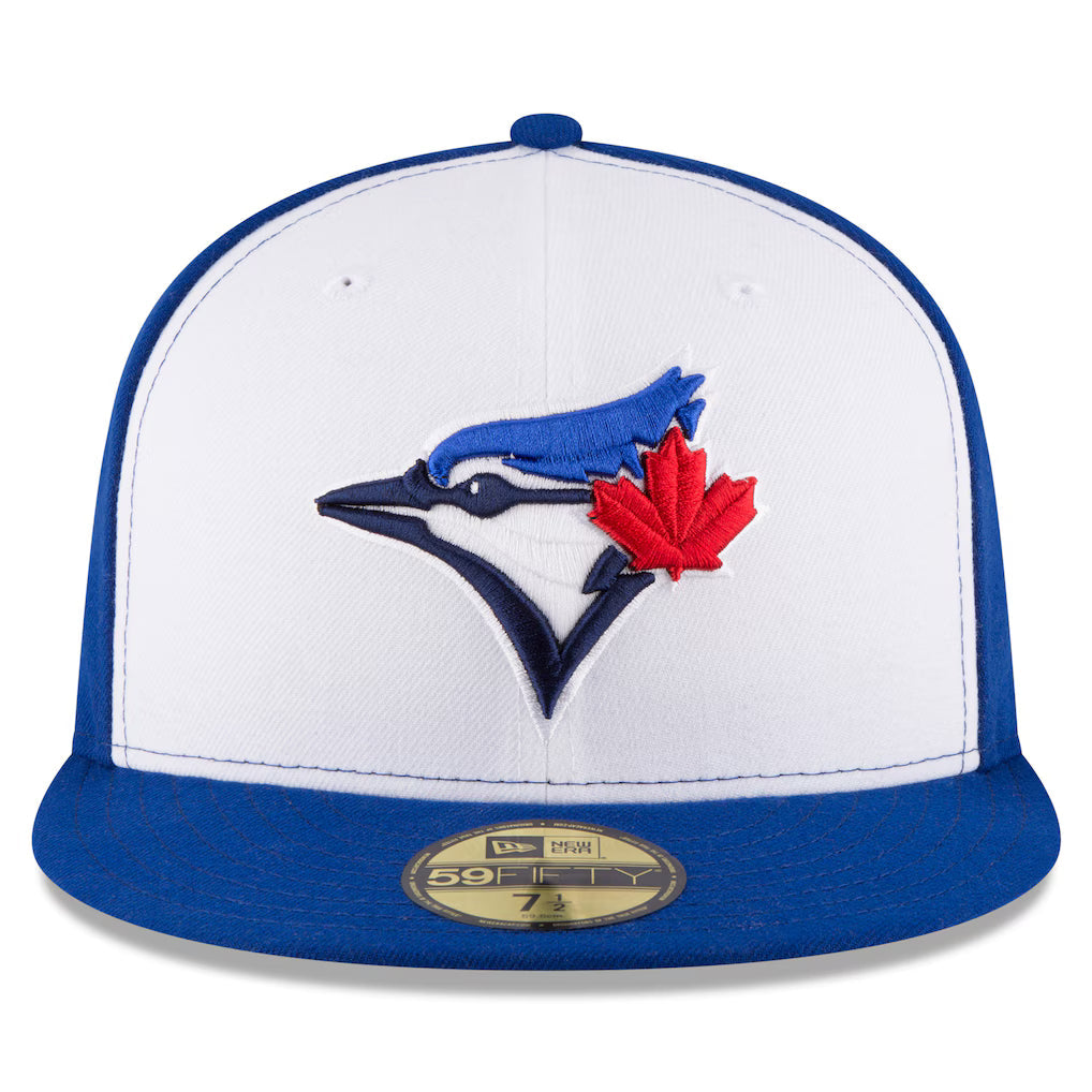 Toronto Blue Jays MLB New Era Men's White/Royal 59Fifty 50th Anniversary Authentic Collection Fitted Hat