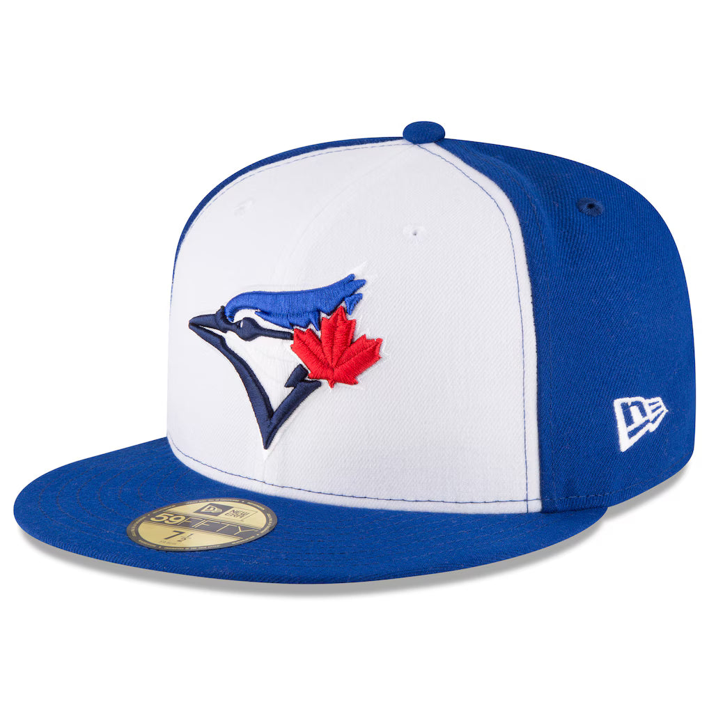 Toronto Blue Jays MLB New Era Men's White/Royal 59Fifty 50th Anniversary Authentic Collection Fitted Hat