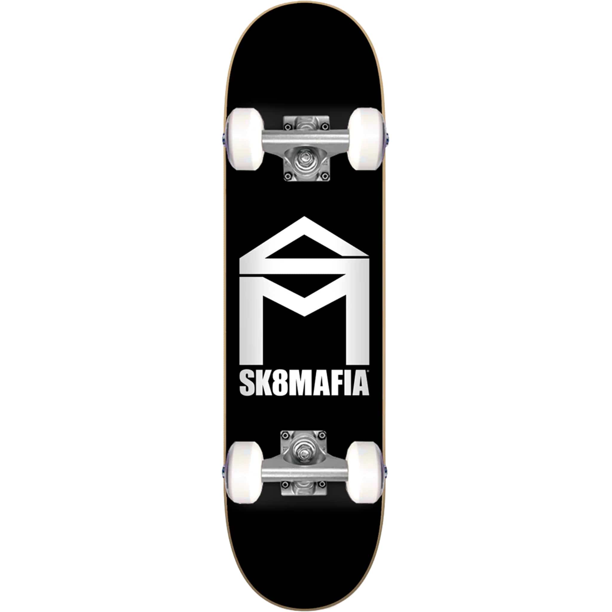 SK8MAFIA House Logo Black Micro Skateboard Complete 6"