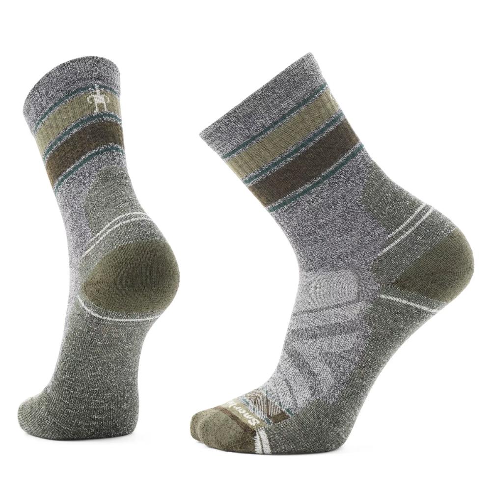 Smartwool - Hike Low Cushion Striped Mid Crew - Ash-Charcoal