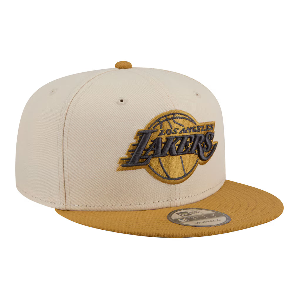 New Era Los Angeles Lakers  Two-Tone Color Pack 9FIFTY Snapback Hat - Cream/Tan