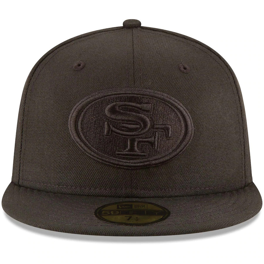 San Francisco 49ers Black on Black 59FIFTY Fitted Hat