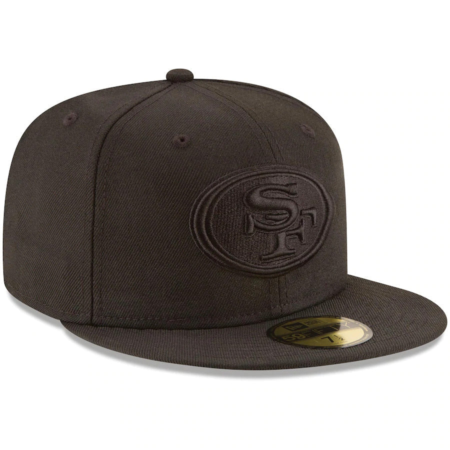 San Francisco 49ers Black on Black 59FIFTY Fitted Hat
