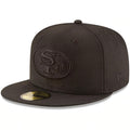 San Francisco 49ers Black on Black 59FIFTY Fitted Hat