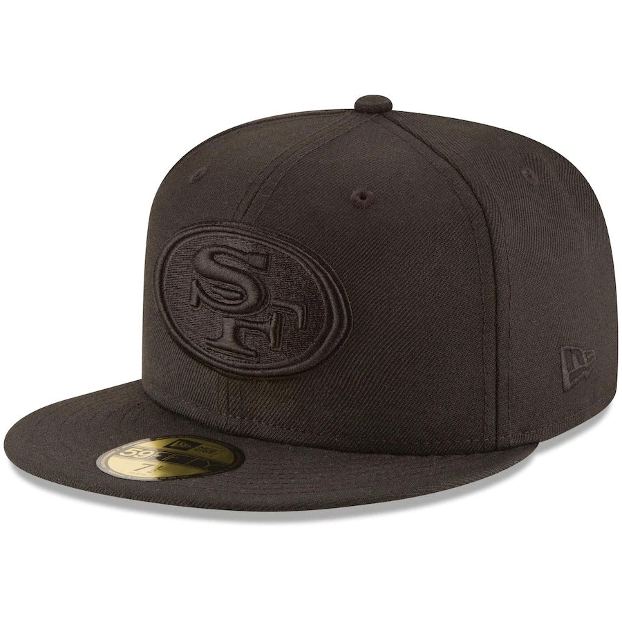 San Francisco 49ers Black on Black 59FIFTY Fitted Hat