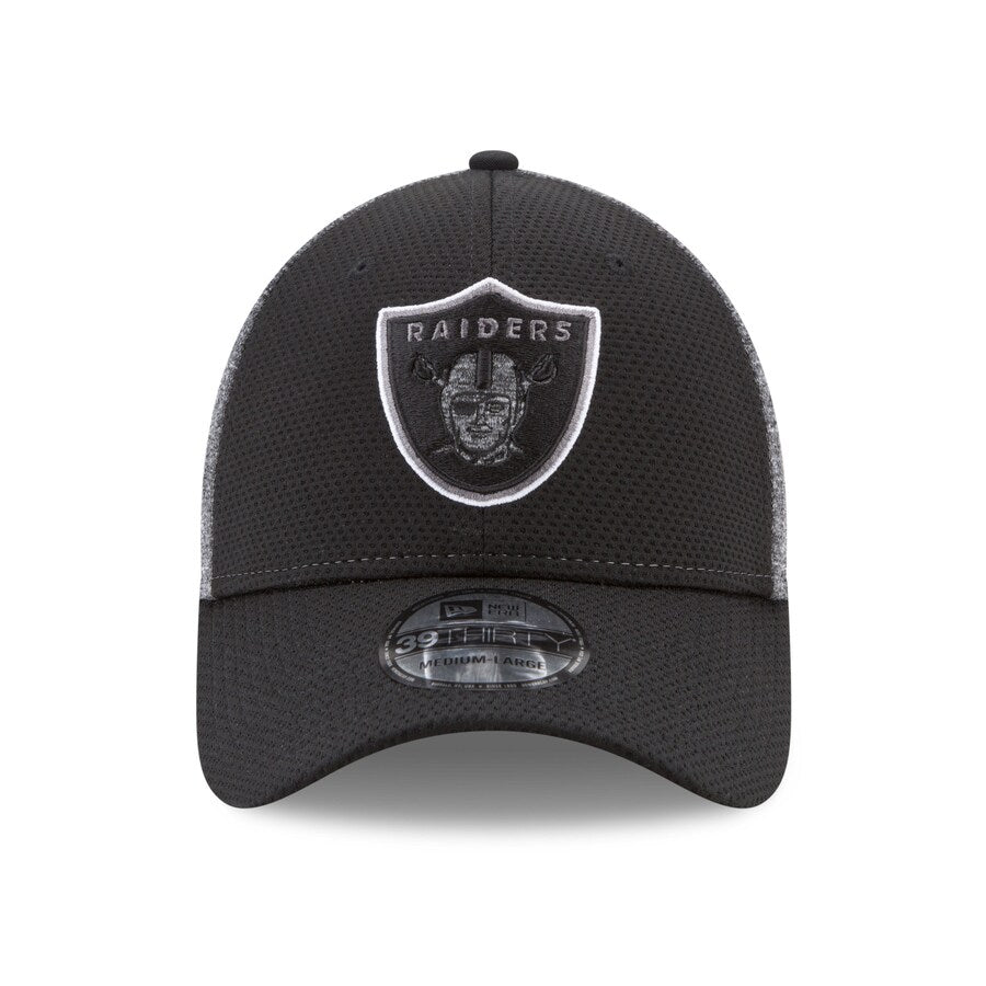 Las Vegas Raiders New Era Fierce Fill 39THIRTY Flex Hat - BLACK/GREY