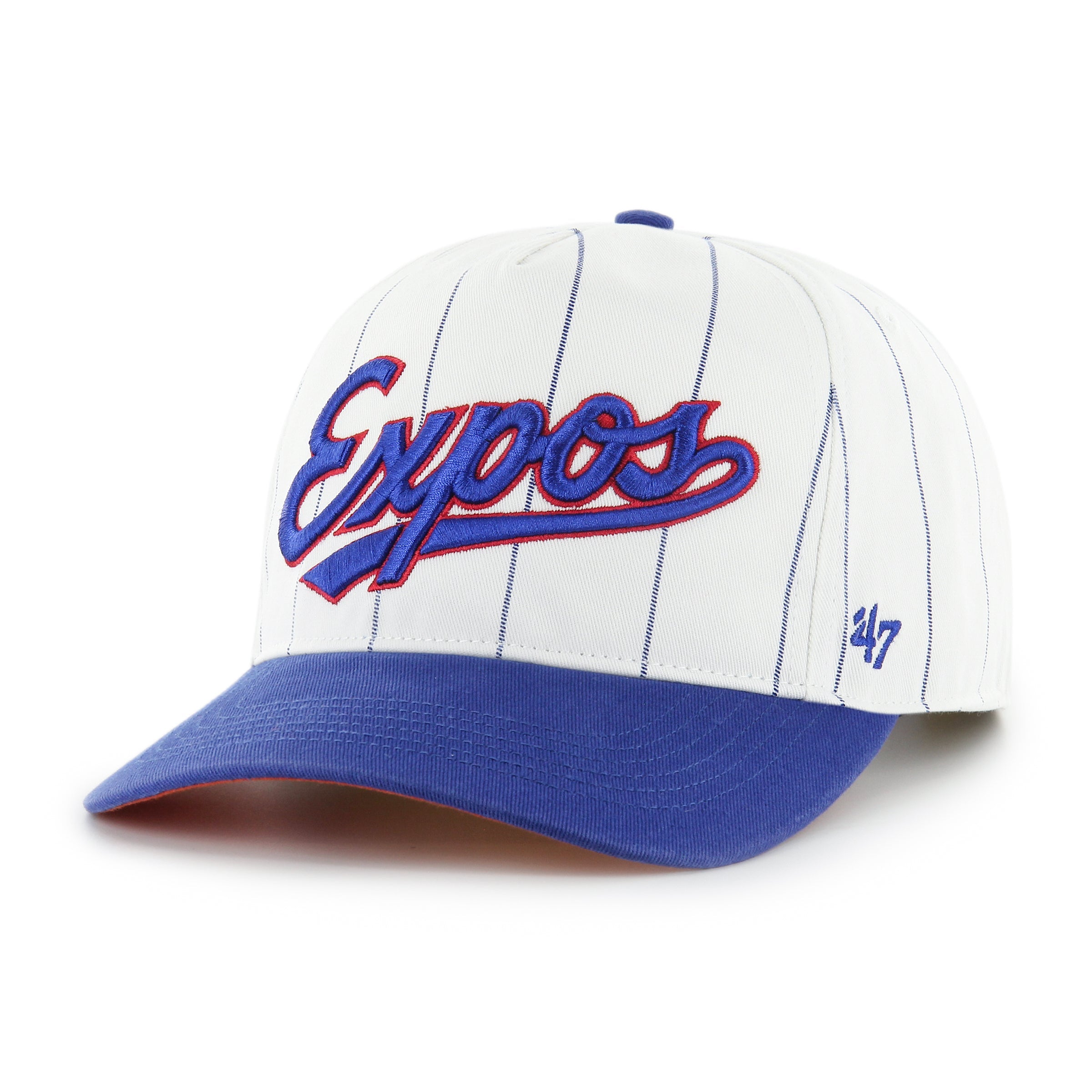 Montreal Expos MLB 47 Brand Men's Double Header Pinstripe Hitch Snapback