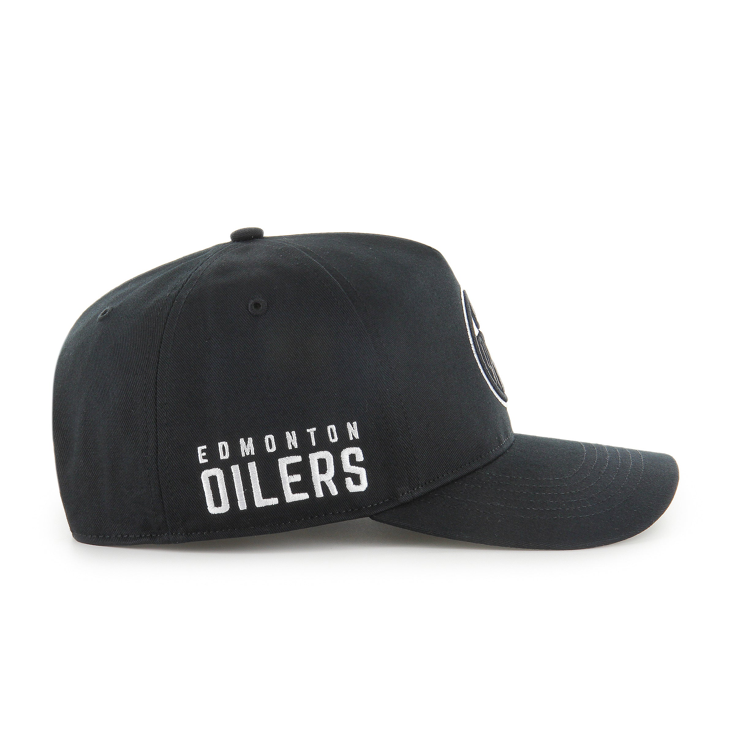 Edmonton Oilers NHL 47 Brand Men's Black & White Sure Shot Hitch Adjustable Hat