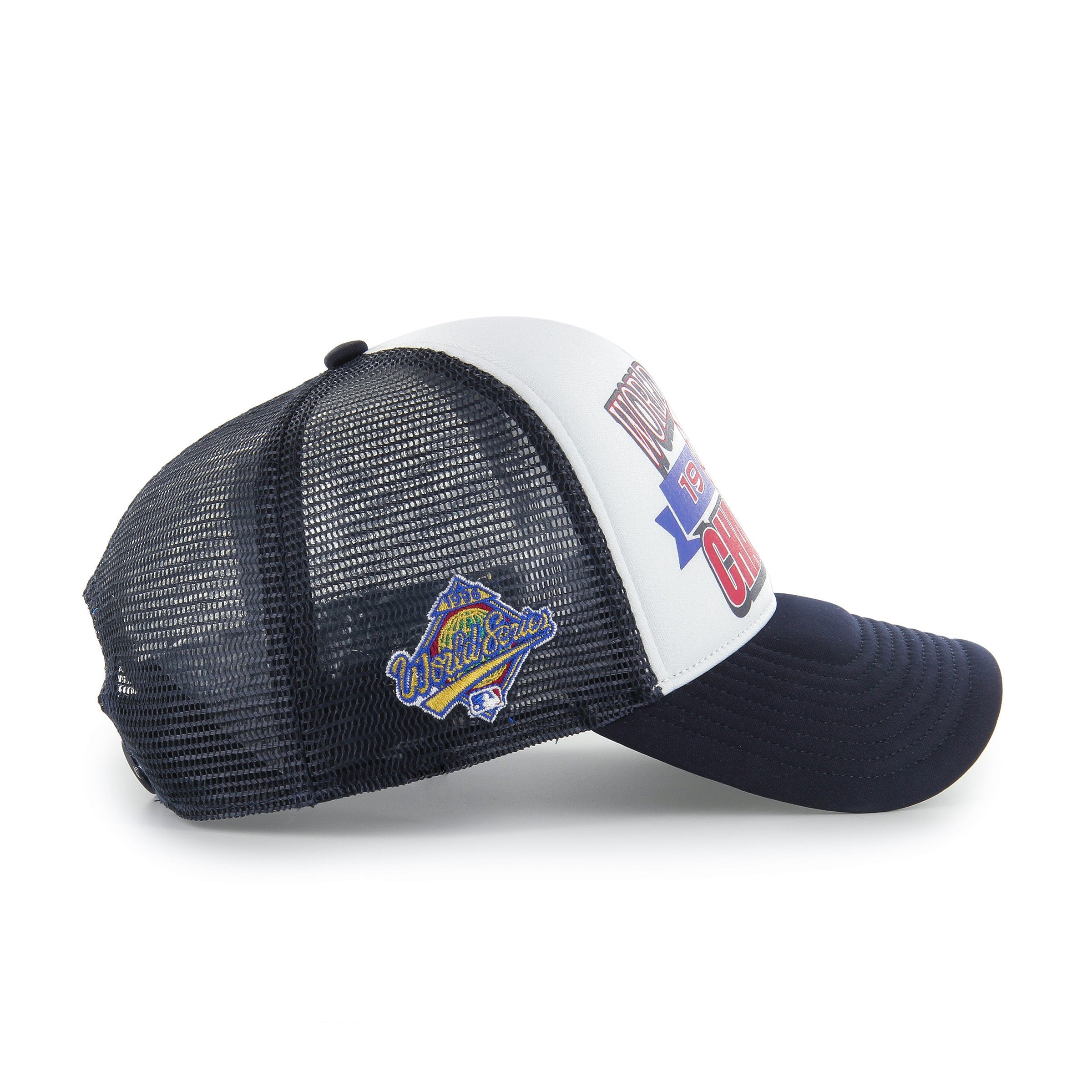 New York Yankees MLB 47 Brand Men's Navy 1996 World Series Offside Foam Trucker Snapback