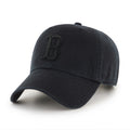 Boston Red Sox MLB 47 Brand Men's Black on Black Clean Up Adjustable Hat
