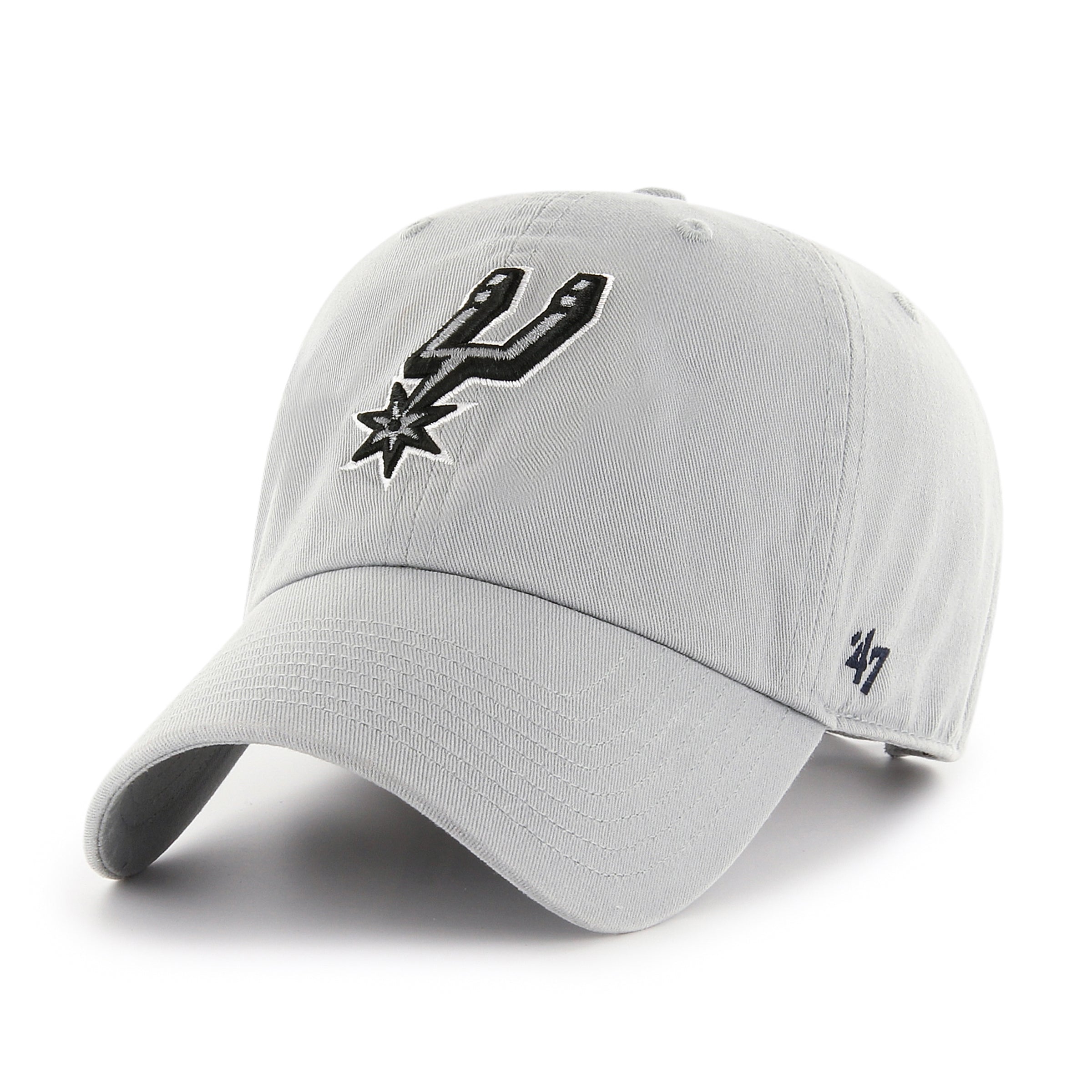San Antonio Spurs NBA 47 Brand Men's Grey Clean Up Adjustable Hat
