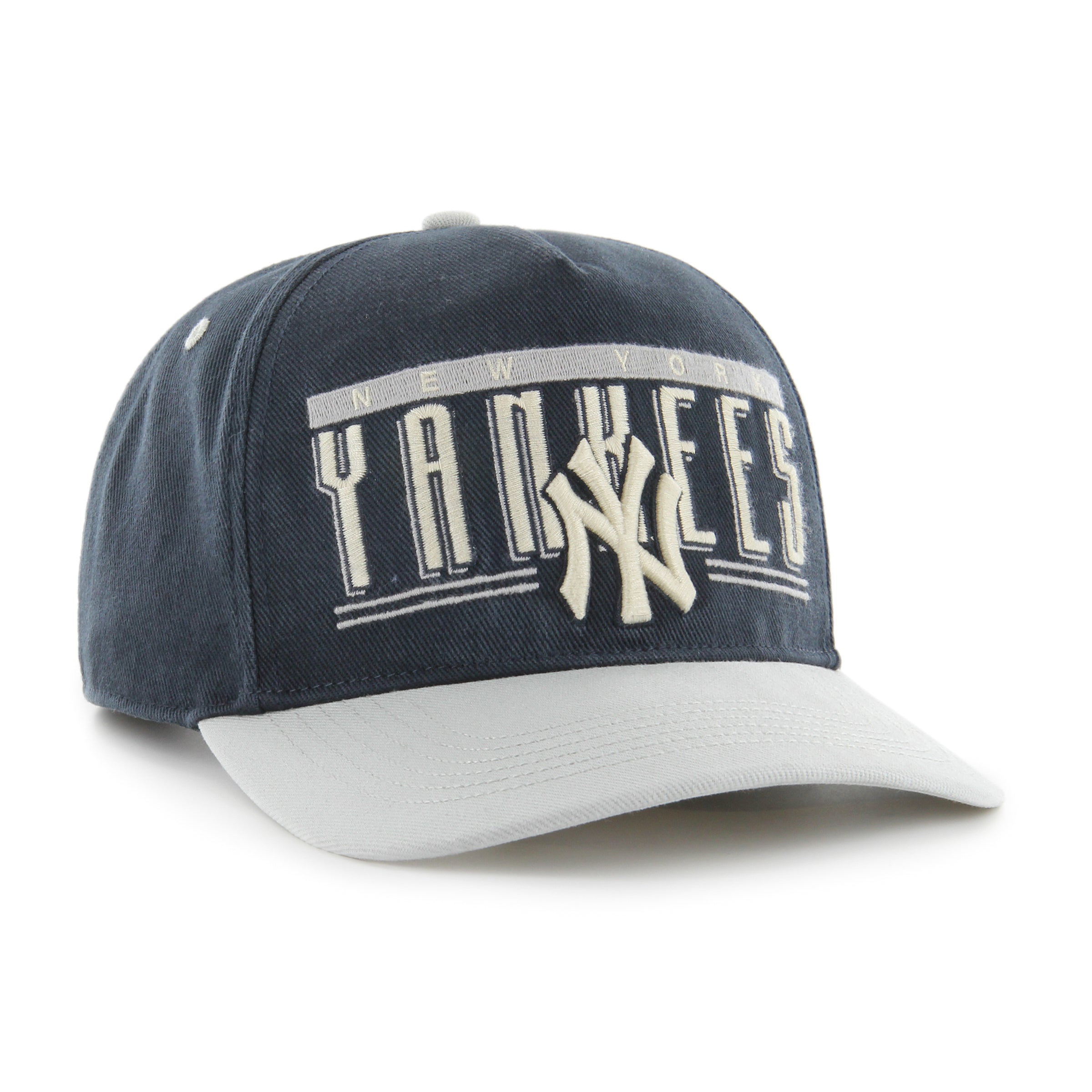 New York Yankees MLB 47 Brand Men's Navy Double Header Baseline Hitch Adjustable Hat