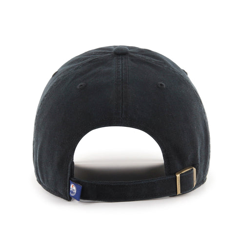 Edmonton Oilers NHL 47 Brand Men's Black on Black Clean Up Adjustable Hat