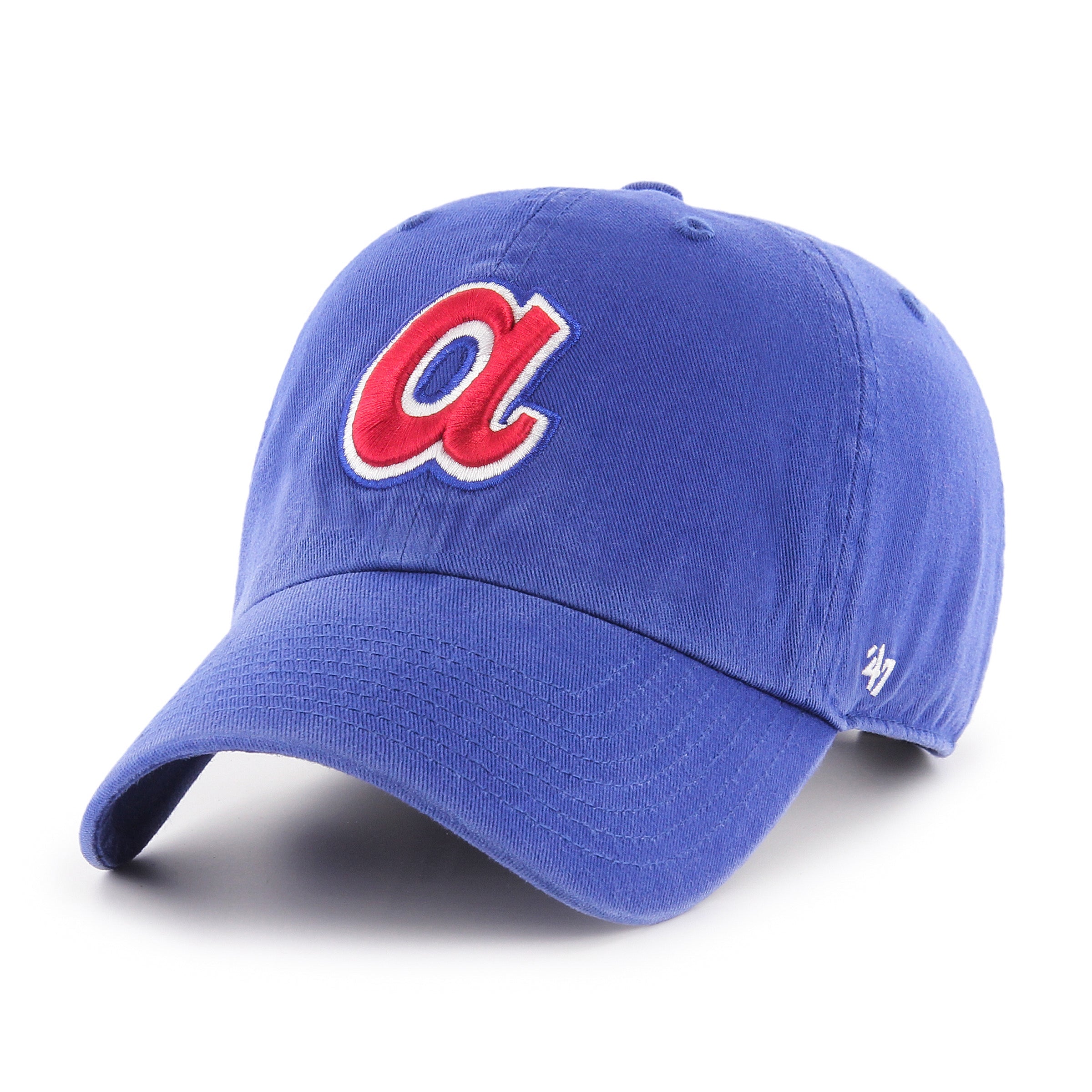 Atlanta Braves MLB 47 Brand Men's Royal Cooperstown Vintage Clean Up Adjustable Hat