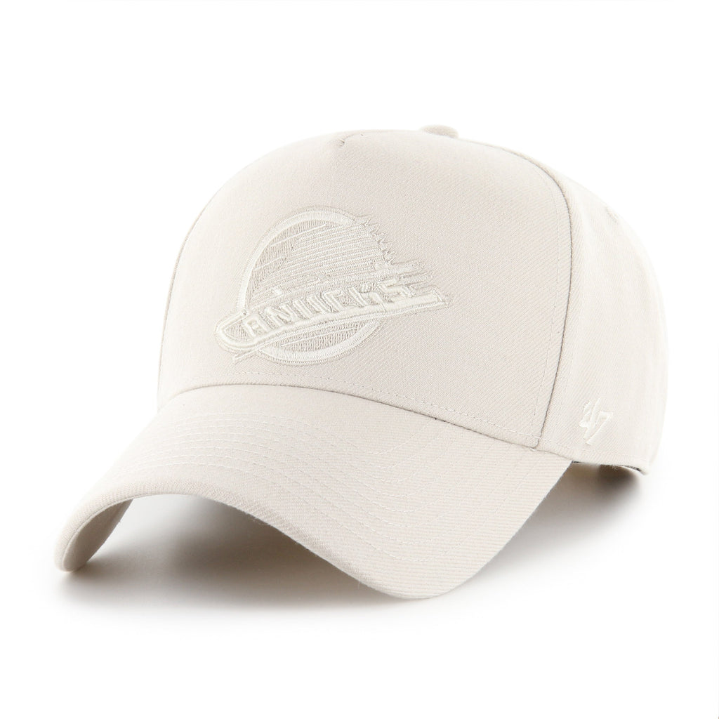 Vancouver Canucks NHL 47 Brand Men's Off-white MVP Ghost Ballpark Snapback