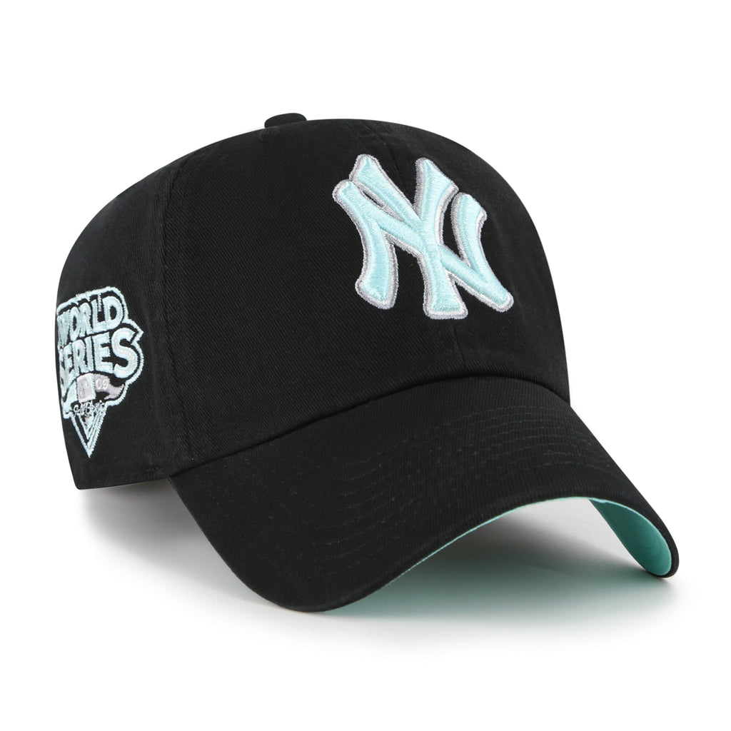 New York Yankees MLB 47 Brand Men's Black Mint Double Under Clean Up Adjustable Hat