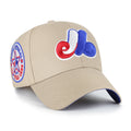 Montreal Expos MLB 47 Brand Men's Khaki MVP Sure Shot Snapback
