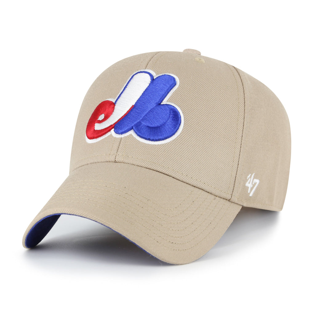Montreal Expos MLB 47 Brand Men's Khaki MVP Sure Shot Snapback