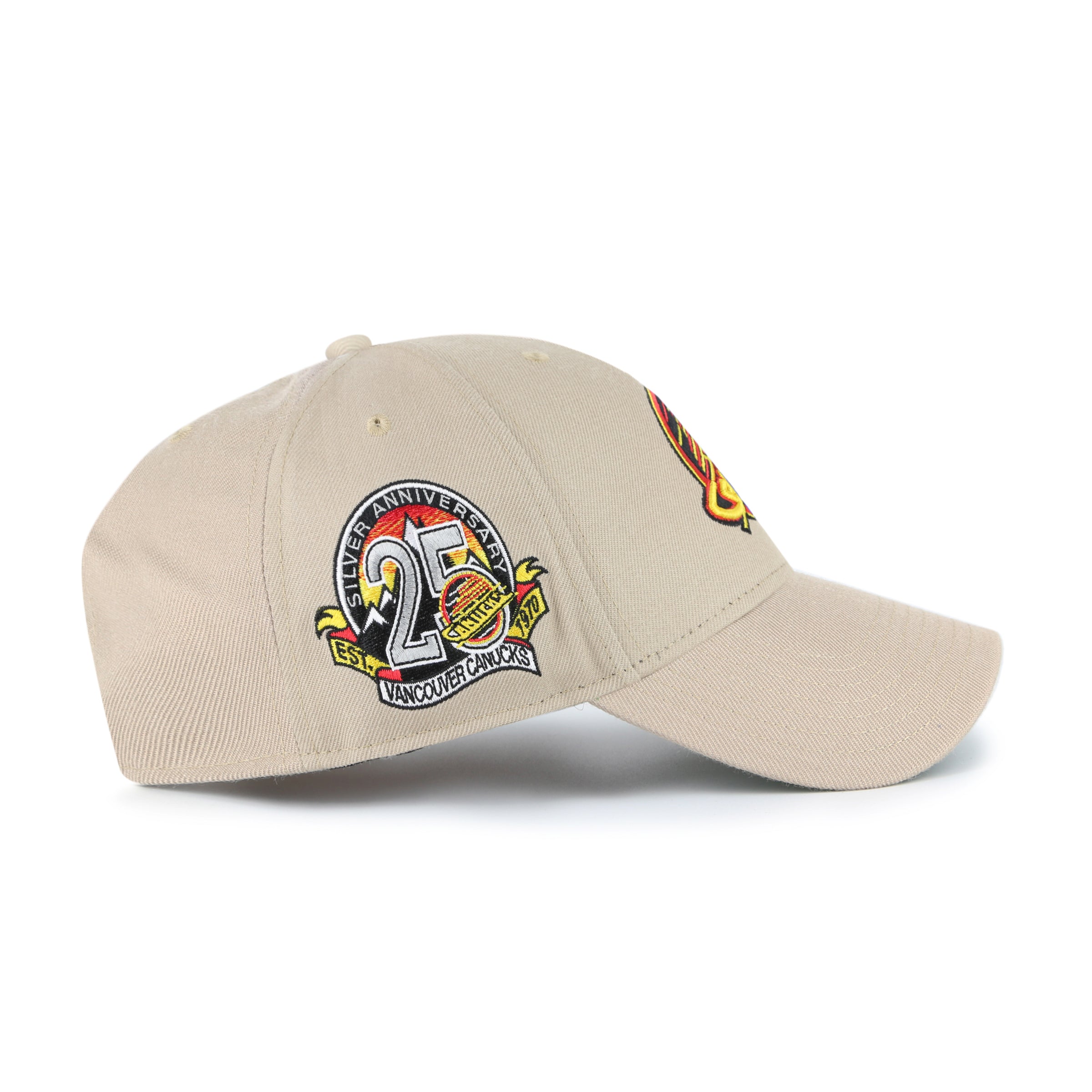 Vancouver Canucks NHL 47 Brand Men's Khaki MVP Sure Shot Snapback